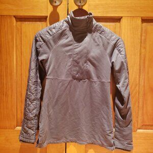 ATHLETA Tencel Blend Quilt Lightweight Dark Gray Jacket Size XS Yoga Gorpcore